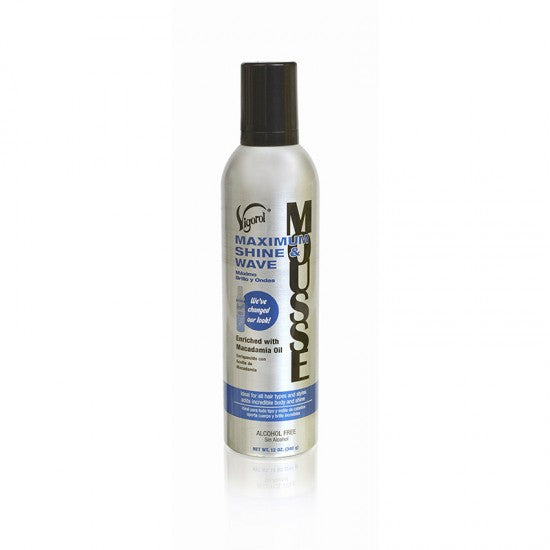 VIGOROL MAXIMUM SHINE & WAVE MOUSSE 12OZ