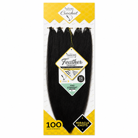 Pure Naturall Feather Crochet Yaki Straight 18”