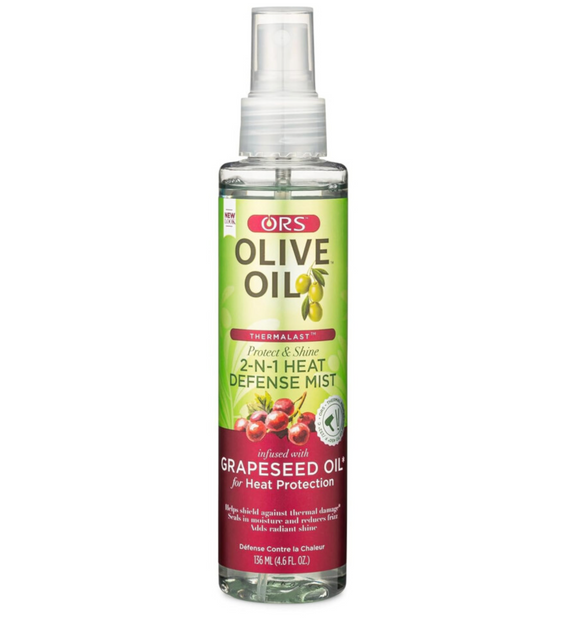 ORS OLIVE OIL WITH GRAPESEED OIL 2-N-1 SHINE MIST & HEAT DEFENSE (4.6 OZ)