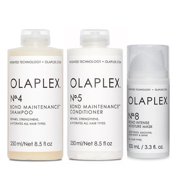 Olaplex No.4 Shampoo & No.5 Conditioner 8.5 oz Each and No.8 Moisture Mask 3.3 oz