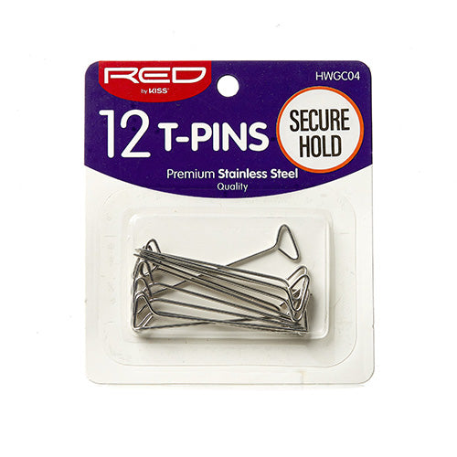 RED BY KISS T-Pins Silver Metal (12pcs)