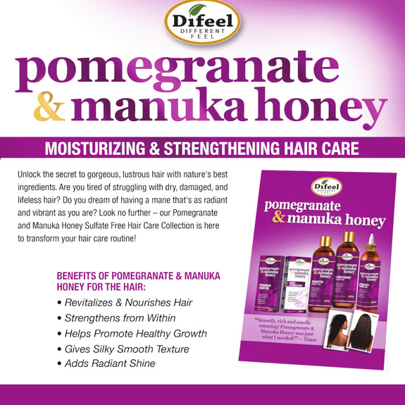 DIFEEL ELEVATED POMEGRANATE & MANUKA HONEY PREMIUM HAIR OIL 12 OZ.
