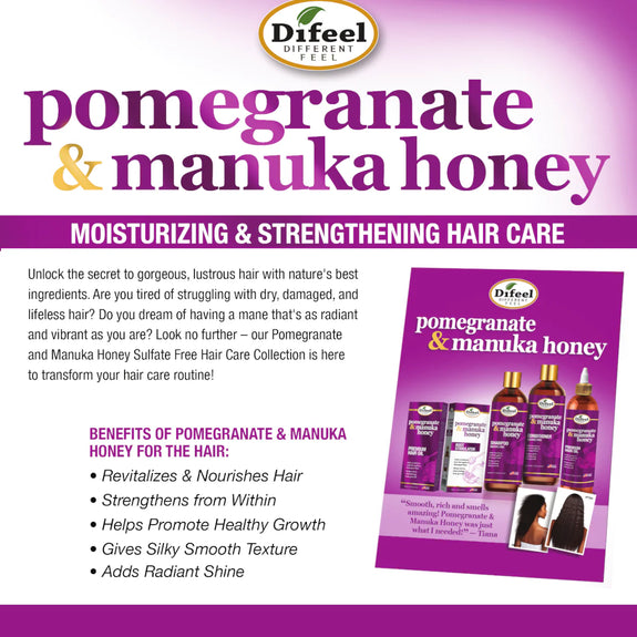 DIFEEL POMEGRANATE & MANUKA HONEY PREMIUM HAIR OIL 2.5 OZ.