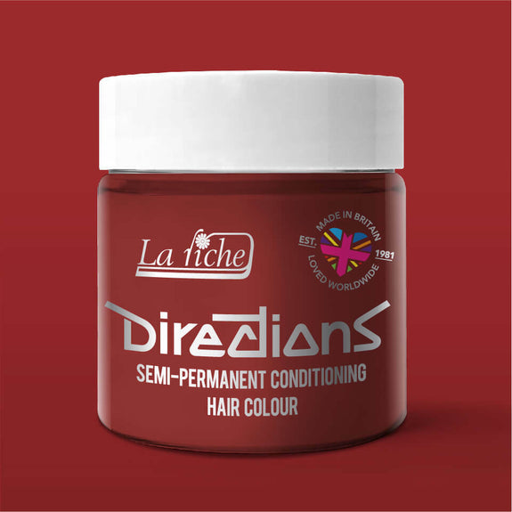 DIRECTIONS Pillarbox Red Semi-permanent hair colour 100ml