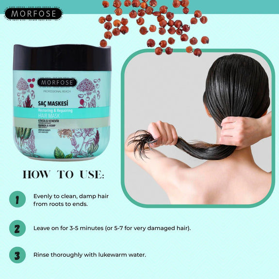 MORFOSE PROFESSIONAL REACH QUINOA & HEMP HAIR MASK 500ML