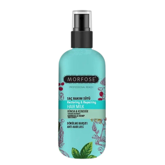 MORFOSE PROFESSIONAL REACH QUINOA & HEMP RESTORING & REPPAIRING  HAIR MILK 300ML