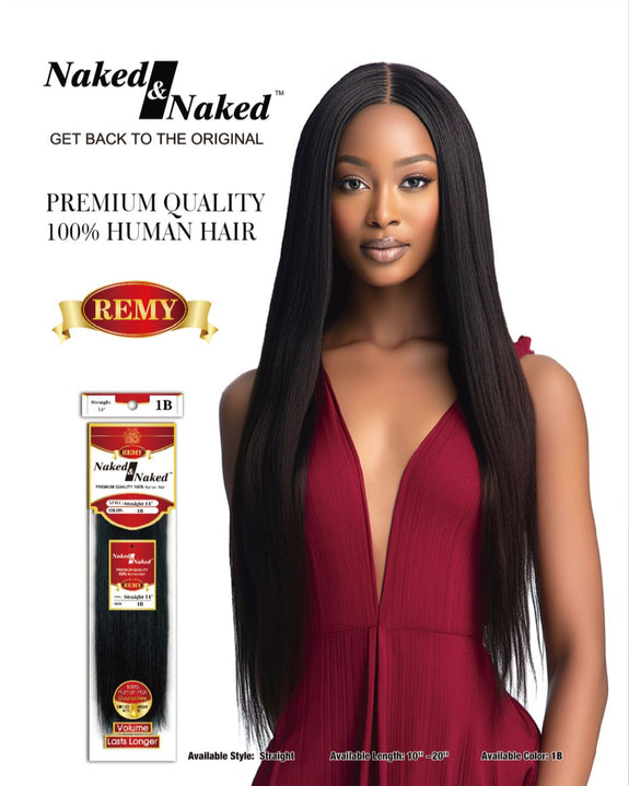 NAKED & NAKED PREMIUM 100% HUMAN HAIR REMY STRAIGHT