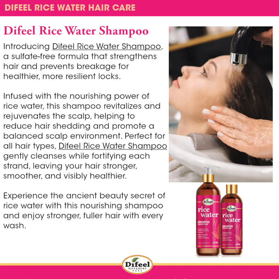DIFEEL RICE WATER SULFATE FREE SHAMPOO 1LITER