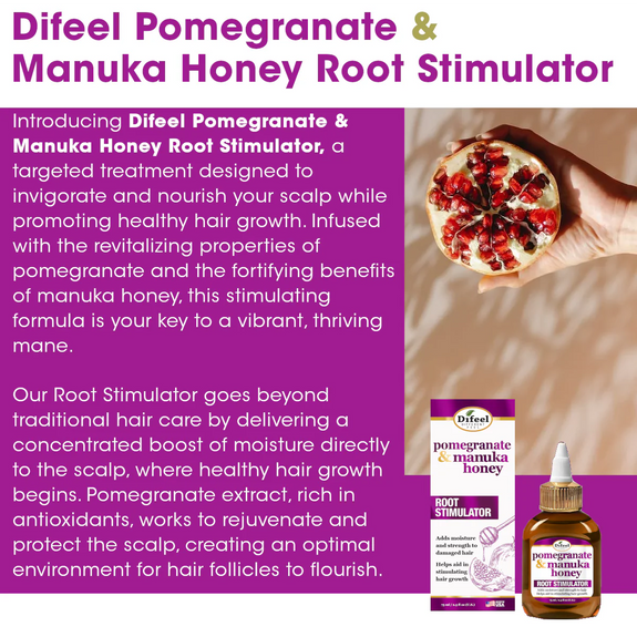 DIFEEL POMEGRANATE & MANUKA HONEY ROOT STIMULATOR 2.5 OZ.