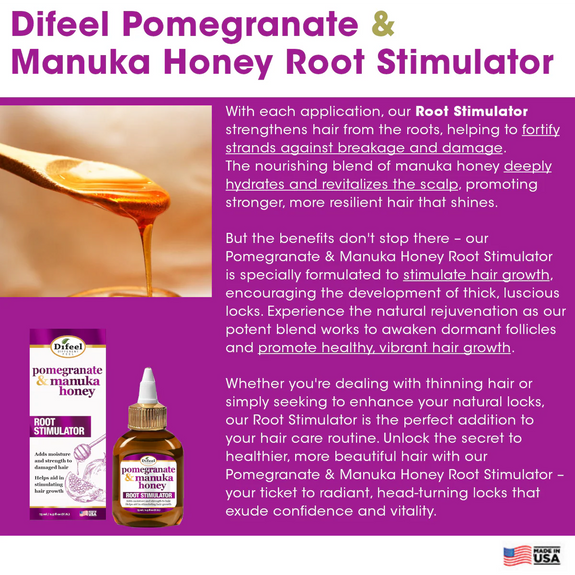 DIFEEL POMEGRANATE & MANUKA HONEY ROOT STIMULATOR 2.5 OZ.