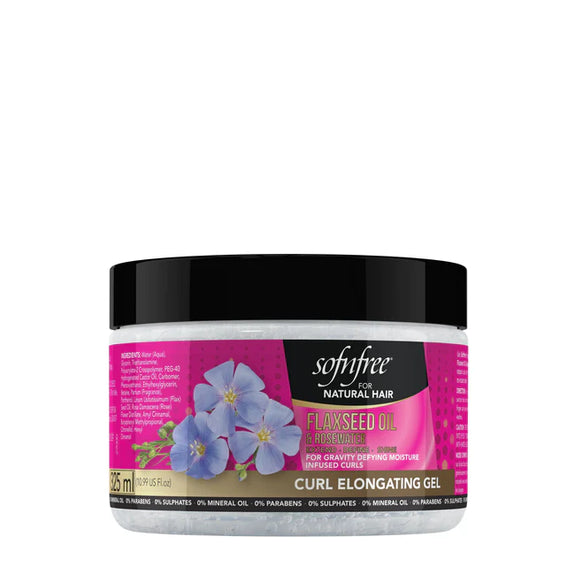 SOFN’FREE CURL ELONGATING GEL WITH FLAXSEED OIL & ROSEWATER