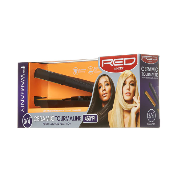 Red By Kiss Ceramic Tourmaline Flat Iron 0.75″