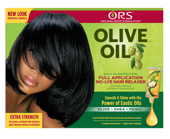 ORS OLIVE OIL BUILT IN PROTECTION NO-LYE RELAXER  1 APPLICATION KIT