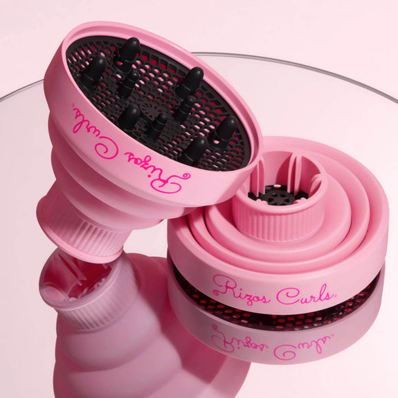 RIZOS CURLS  Pink Collapsible Hair Diffuser for Drying Curls