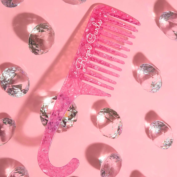 Rizos Curls Pink Hanging Shower Comb