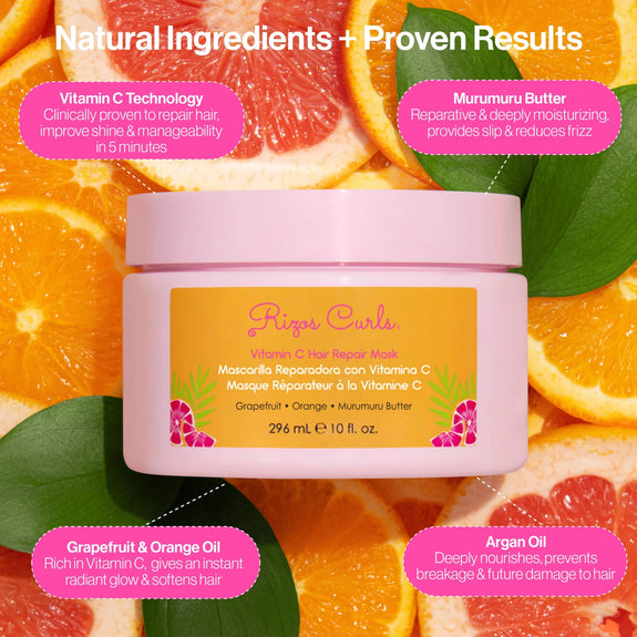 RIZOS CURLS  Vitamin C Hair Repair Mask 10 OZ