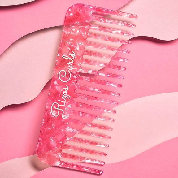 Rizos Curls Pink Wide Tooth Styling Comb