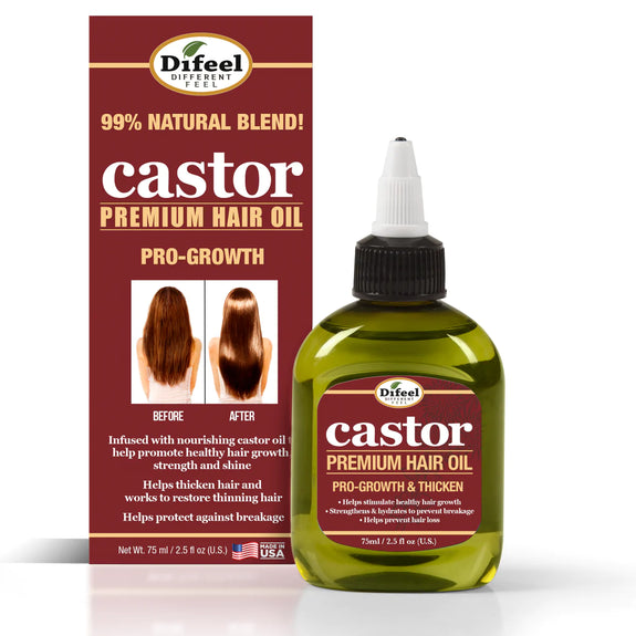 DIFEEL CASTOR PRO-GROWTH HAIR OIL 2.5 OZ.