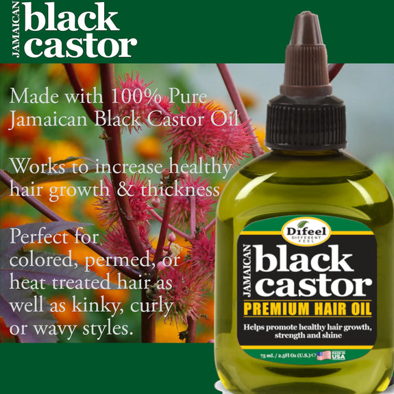 DIFEEL SUPERIOR GROWTH JAMAICAN BLACK CASTOR PREMIUM HAIR OIL 2.5 OZ.