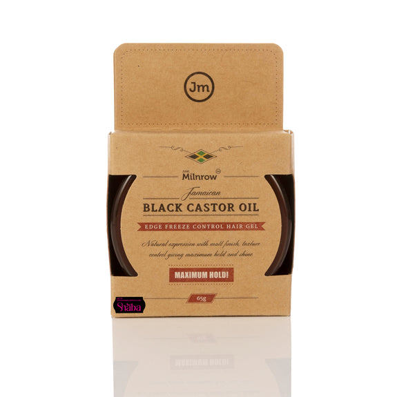 JUNE MILNROW JAMAICAN BLACK CASTOR OIL EDGE CONTROL HAIR GEL MAXIMUM HOLD 65G
