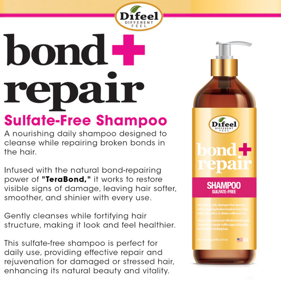 DIFEEL BOND & REPAIR SULFATE FREE SHAMPOO  33.8 oz