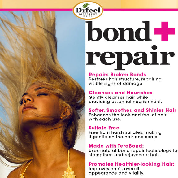 DIFEEL BOND & REPAIR SULFATE FREE SHAMPOO  33.8 oz