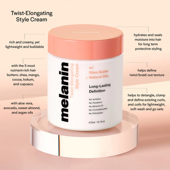 MELANIN HAIRCARE TWIST-ELONGATING STYLE CREAM 414ML