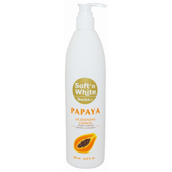 SOFT 'N WHITE SWISS PAPAYA LOTION 500ML