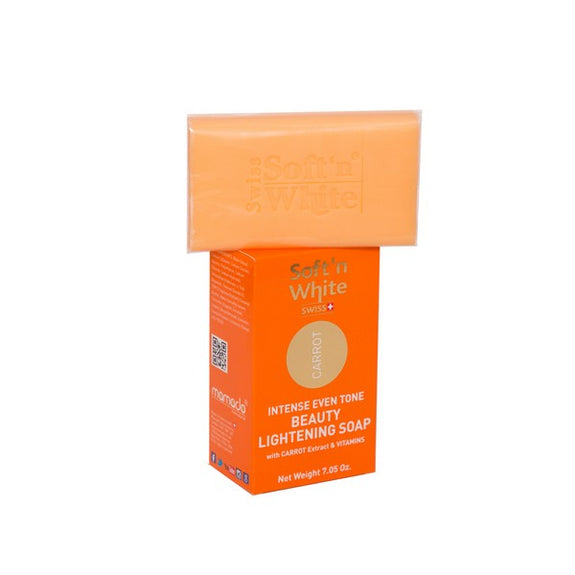 SOFT 'N WHITE SWISS CARROT LIGHT BODY SOAP 200G