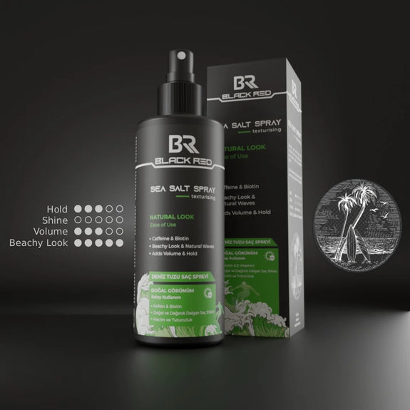 Black Red Sea Salt Natural Look Texturising Spray 200ml/6.76oz