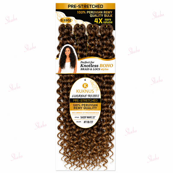 Kuknus Luxurious Tresses 100% Peruvian Remy Quality Sassy Wave 22"