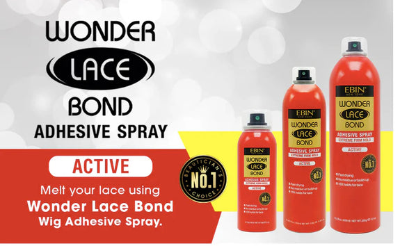 EBIN WONDER LACE BOND WIG ADHESIVE SPRAY - EXTREME FIRM HOLD 30 ML