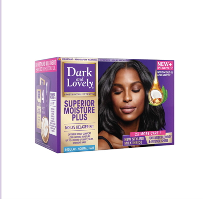 DARK & LOVELY SUPERIOR MOISTURE PLUS NO LYE RELAXER KIT