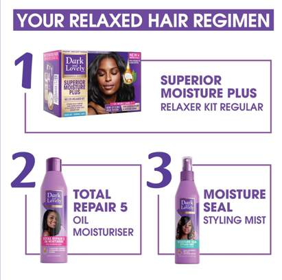 DARK & LOVELY SUPERIOR MOISTURE PLUS NO LYE RELAXER KIT