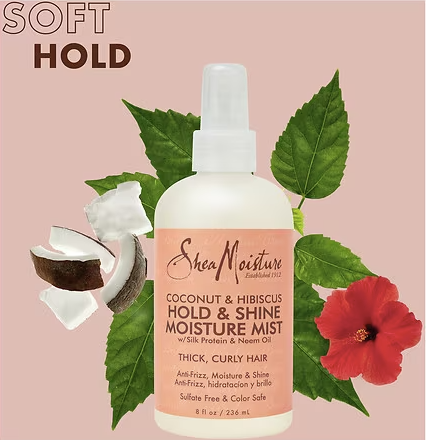 SHEAMOISTURE COCONUT AND HIBISCUS HOLD AND  MIST 236 Ml