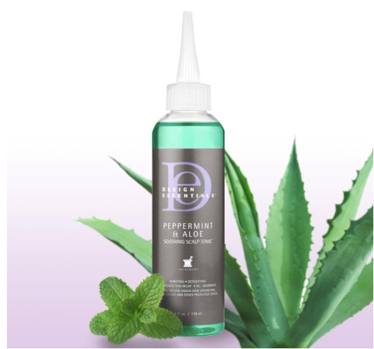 DESIGN ESSENTIALS  Peppermint & Aloe Soothing Scalp Tonic-4 OZ