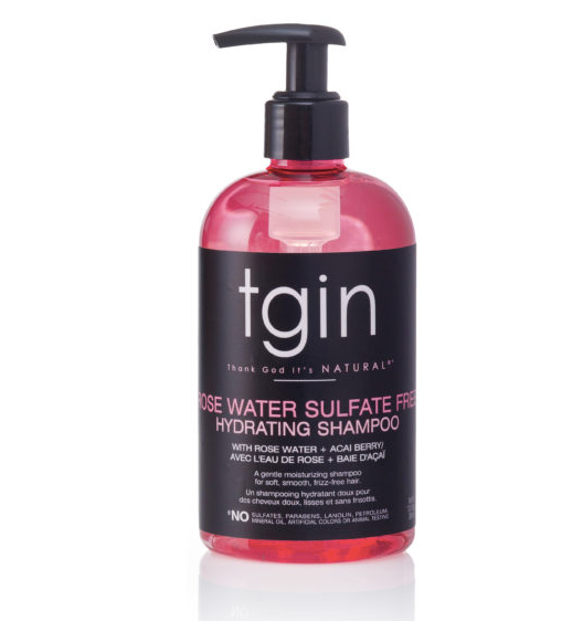 TGIN Rose Water Sulfate Free Hydrating Shampoo- 13oz