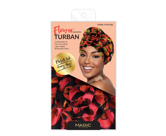 Magic Collection Fashion Turban - Petals Pattern Flower Turban