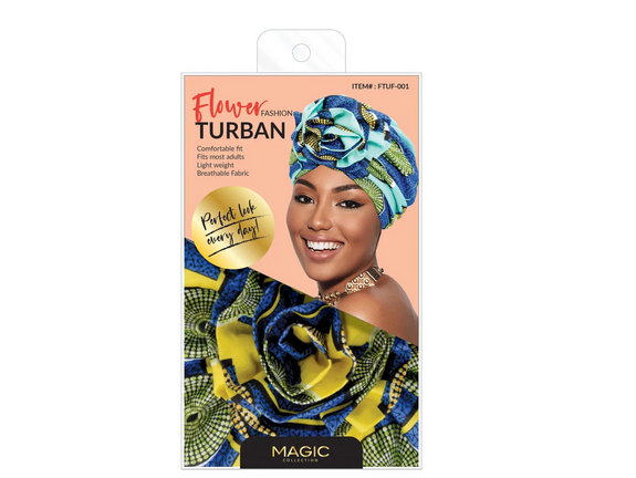 Magic Collection Fashion Turban - African Pattern Flower Turban