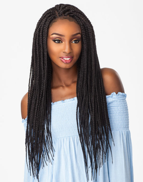 SENSATIONNEL CLOUD 9 SWISS LACE-BOX BRAID LARGE WIG