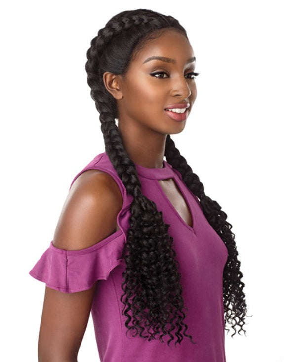 SENSATIONNEL CLOUD 9 SWISS LACE -BOHEMIAN DUTCH BRAID WIG