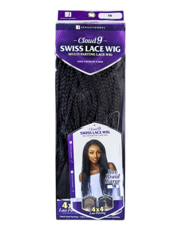 SENSATIONNEL CLOUD 9 SWISS LACE-BOX BRAID LARGE WIG