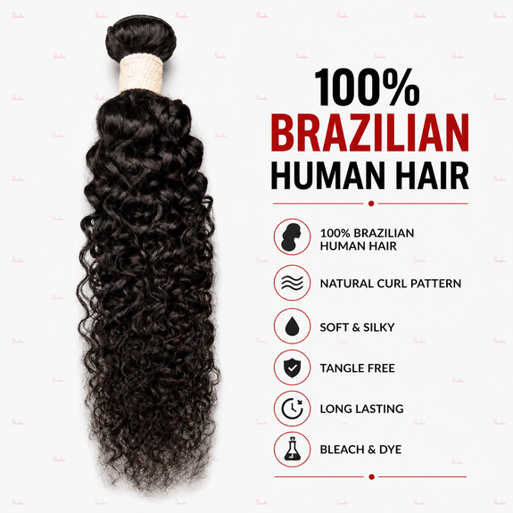 Shaba Luxe 100%Pure Virgin Brazillian Human Hair Kinky Curly