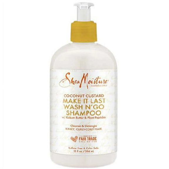 Shea Moisture Coconut Custard Make It Last Wash N' Go Shampoo, 13 Oz