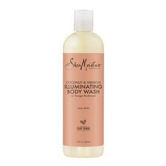 Shea Moisture Coconut and Hibiscus Illuminating Body Wash, Dull Skin, 13 Oz,