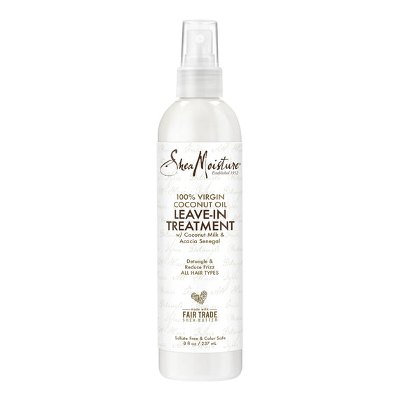 SheaMoisture 100% Virgin Coconut Oil Leave-in Conditioner Treatment 100% Extra Virgin Coconut Oil 8 oz