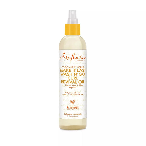 SheaMoisture Coconut Custard Make It Last Wash N' Go Curl Revival Oil, 8 Oz