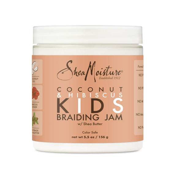 SheaMoisture Kids Braiding Jam Hair Gel Coconut and Hibiscus, 5.5 oz