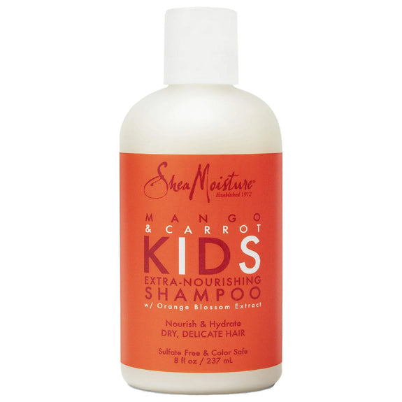 Sheamoisture Extra-Nourishing Shampoo Hair Care For Kids Mango Carrot With Shea Butter 8 Oz