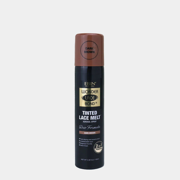 Ebin Wonder Lace Bond Tinted Lace Melt Aerosol Spray Dark Brown 100ml